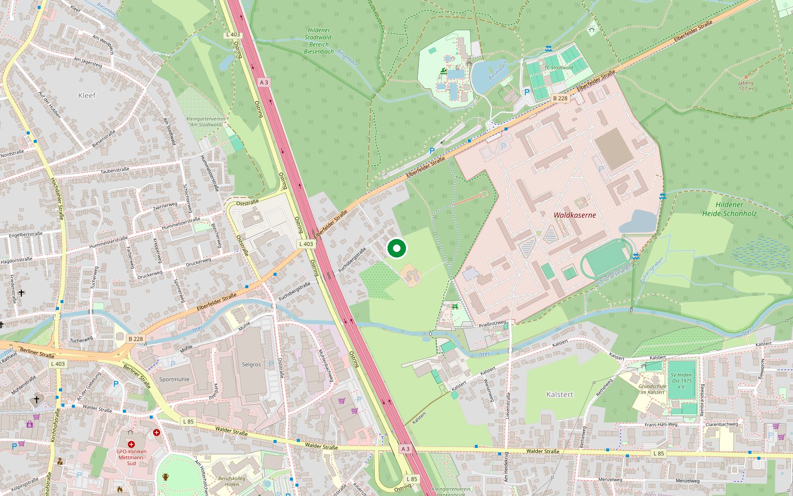 Map of Hilden: Otto-Hahn-Strasse 7, STP-Parts location